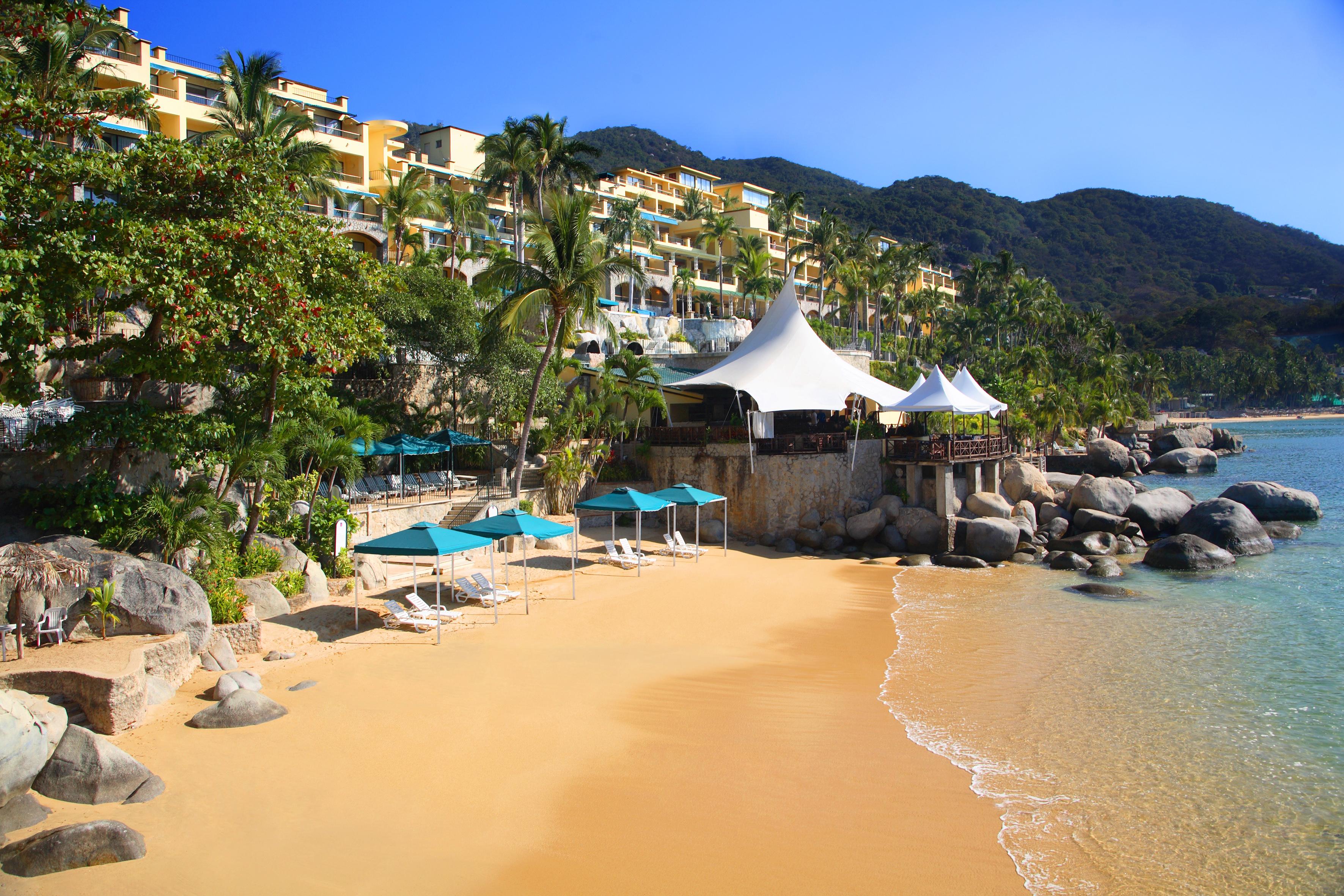 Camino Real Acapulco Diamante Hotel Eksteriør billede The beach at the Shangri-La resort